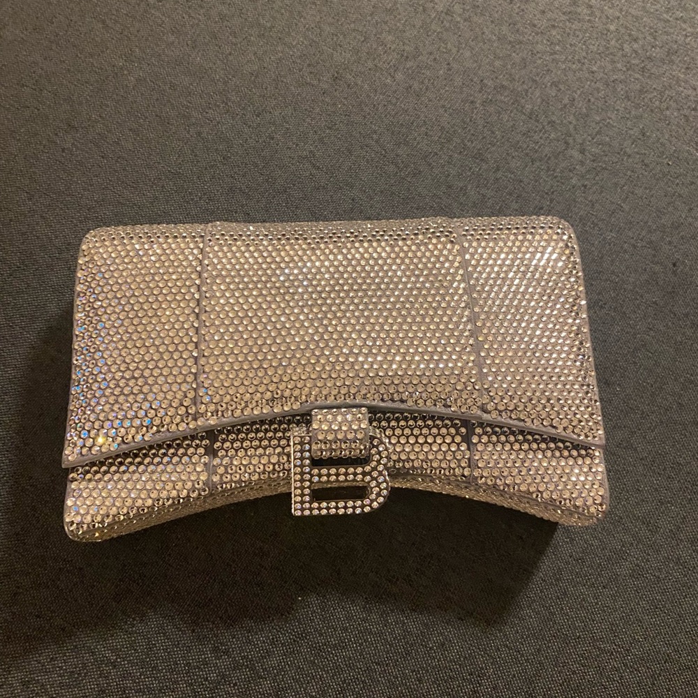 Sliver hour glass balenciaga bag